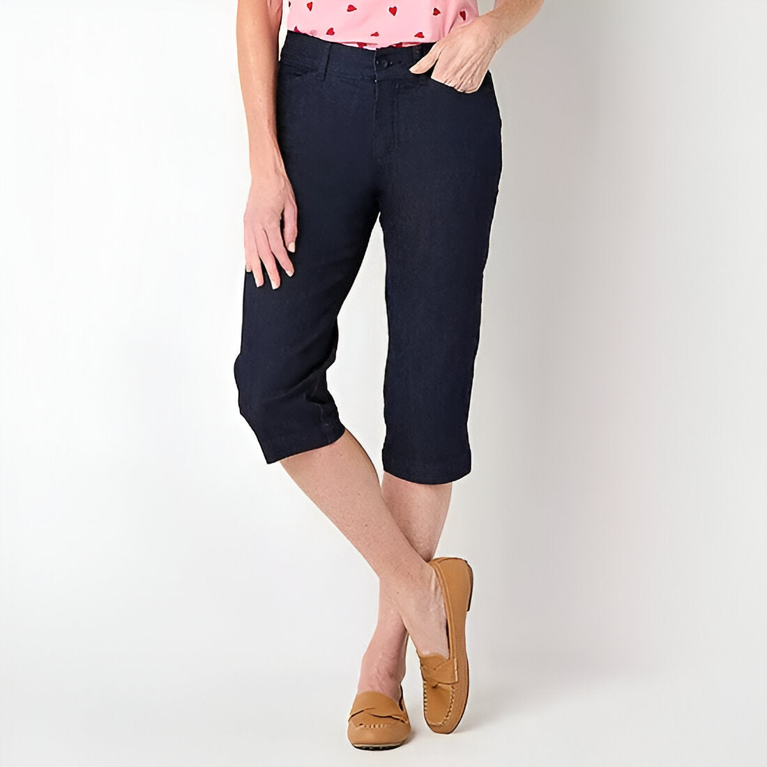 Secretly Slender Women Mid Rise Capri Pant-My Comfy Pant