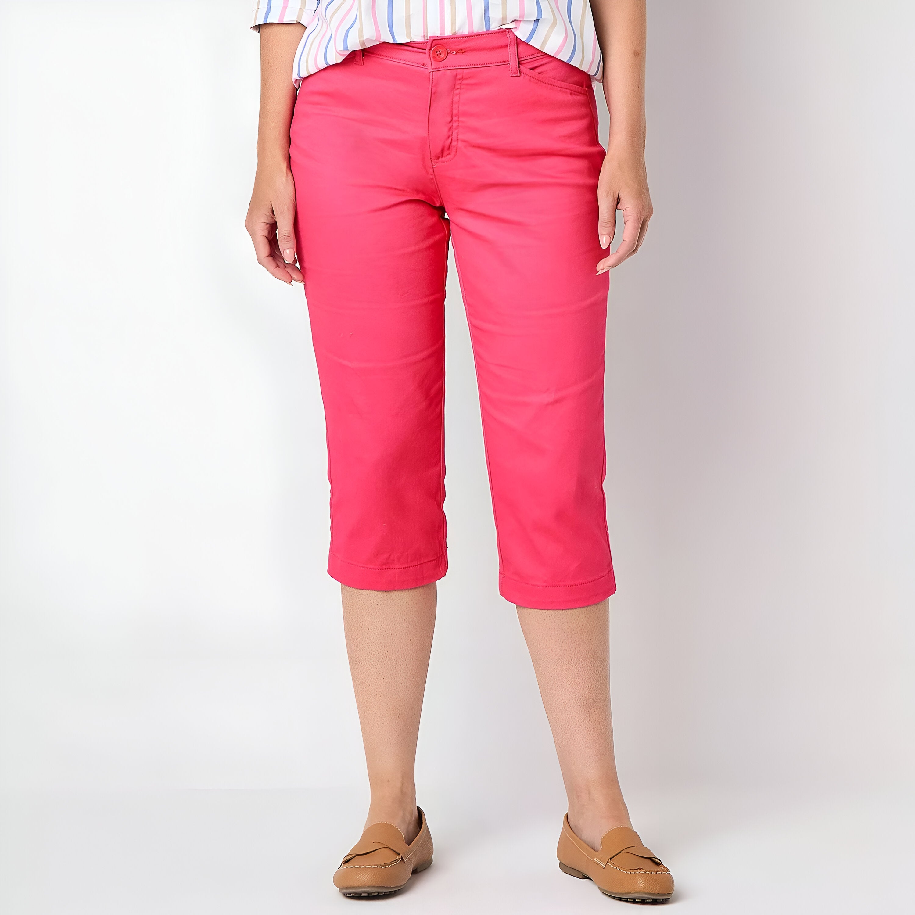 Secretly Slender Women Mid Rise Capri Pant-My Comfy Pant
