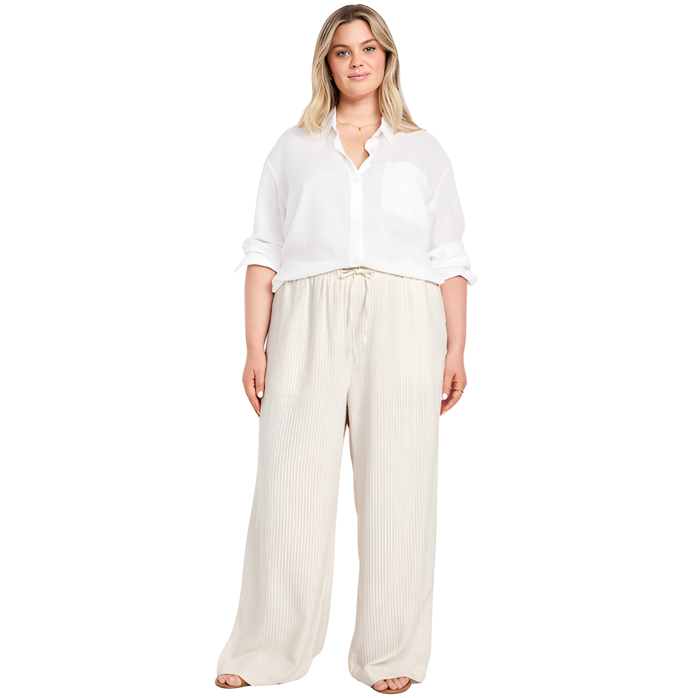 High Waisted Linen Blend Wide Leg Pants-My Comfy PantHigh Waisted Linen Blend Wide Leg Pants - Image 5