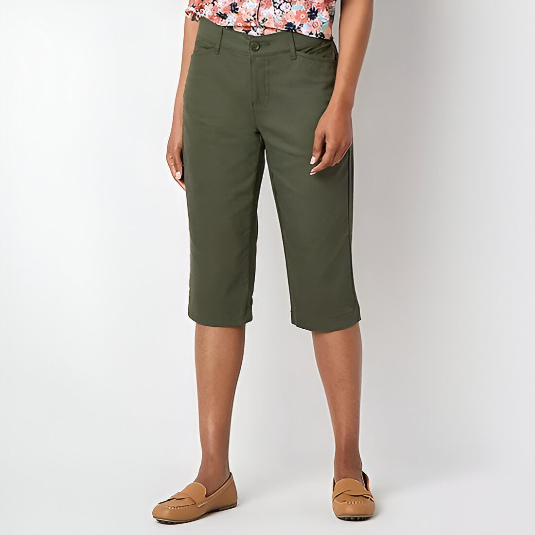 Secretly Slender Women Mid Rise Capri Pant-My Comfy Pant