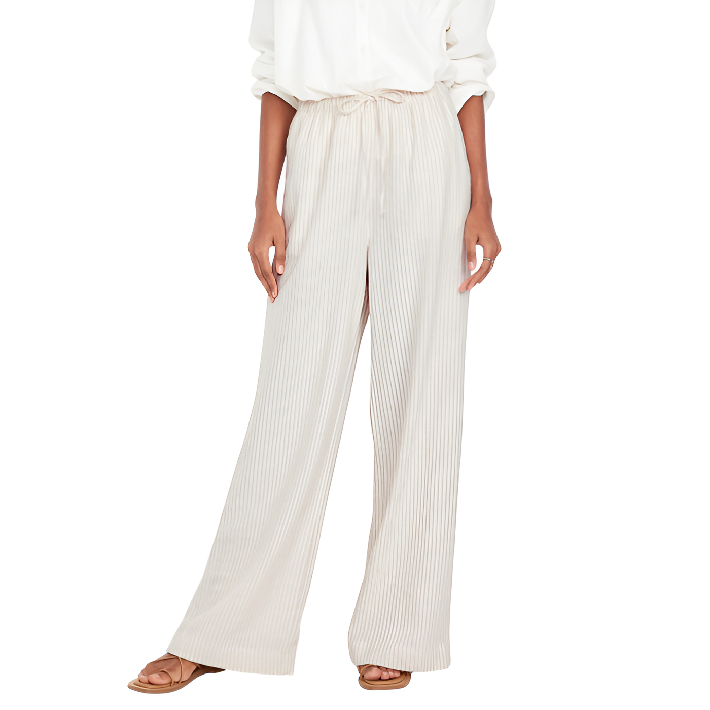 High Waisted Linen Blend Wide Leg Pants-My Comfy Pant
