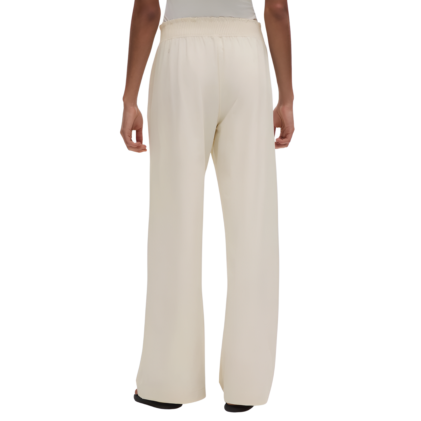 Stretch Woven Ruffle Waist Wide Leg Pants-My Comfy PantStretch Woven Ruffle Waist Wide Leg Pants - Image 7