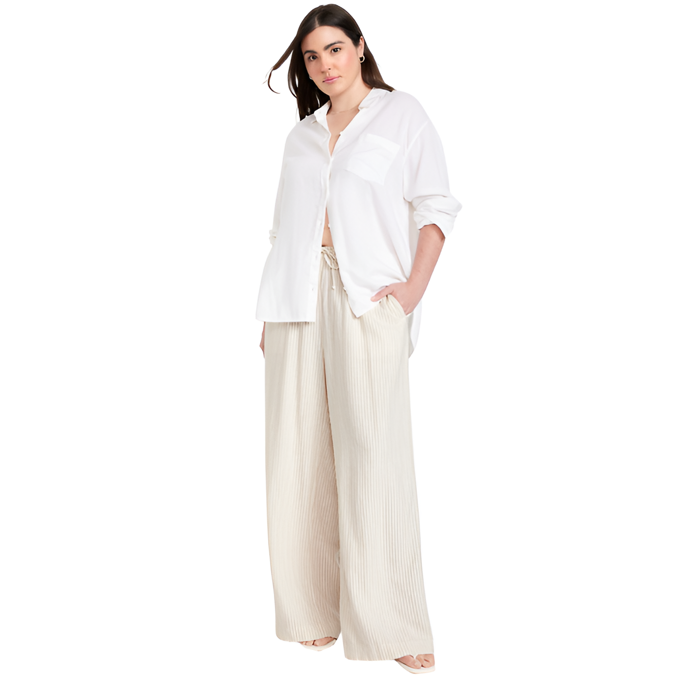 High Waisted Linen Blend Wide Leg Pants-My Comfy Pant