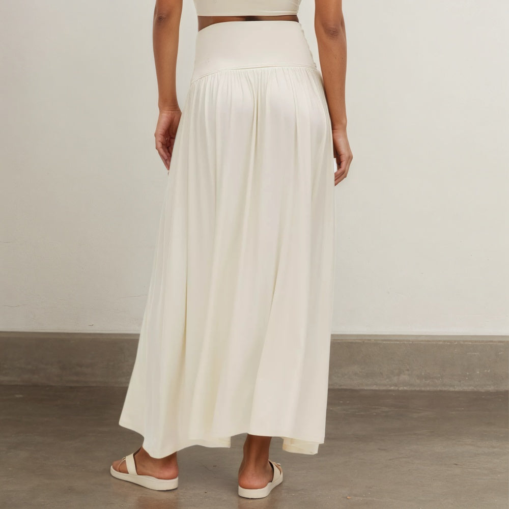 Crop Top And Maxi Skirt Dress-My Comfy Pant