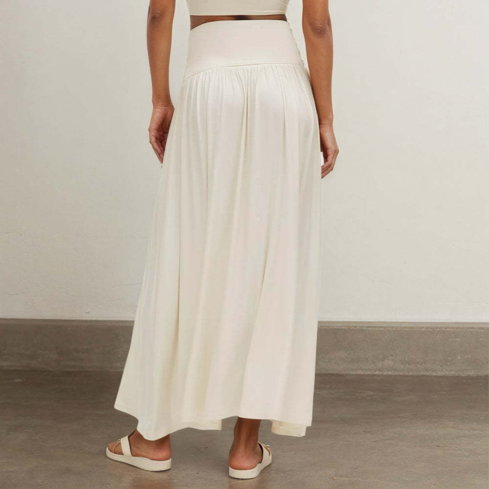 Crop Top And Maxi Skirt Dress-My Comfy Pant