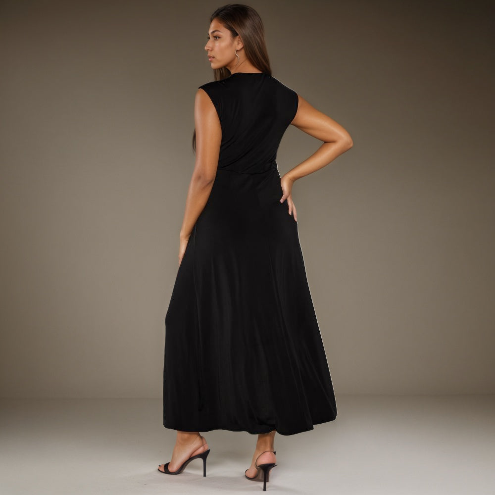 Twist Front Maxi Dress-My Comfy Pant