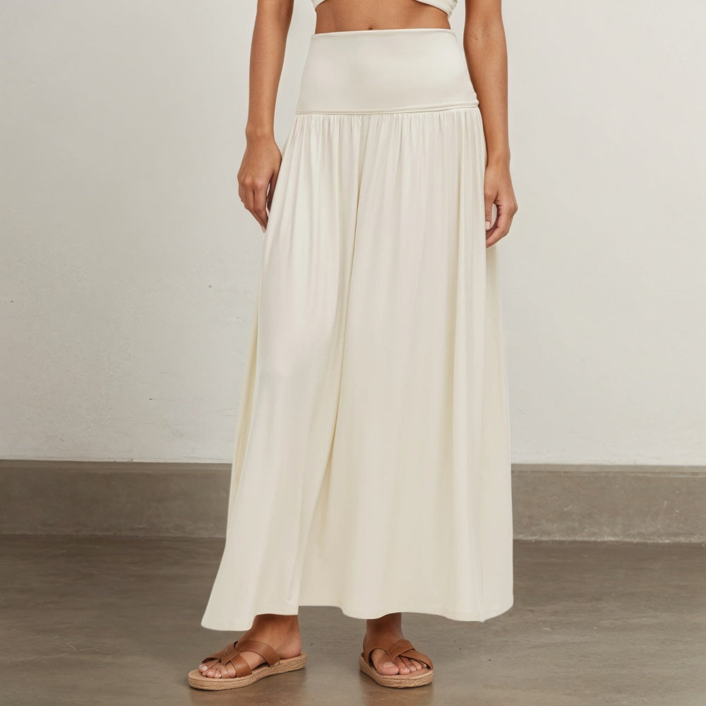 Crop Top And Maxi Skirt Dress-My Comfy PantCrop Top And Maxi Skirt Dress - Image 3