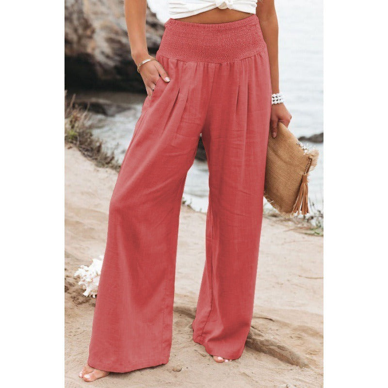 Spring and Summer Leisure Wide Leg Cotton and Hemp Popular Loose Pants for Women-My Comfy Pant