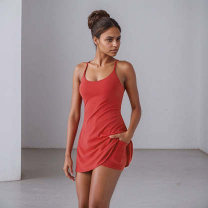 Athletic Mini Dress With Inner Shorts-My Comfy Pant