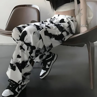 Abstract Print Cargo Pants-My Comfy Pant