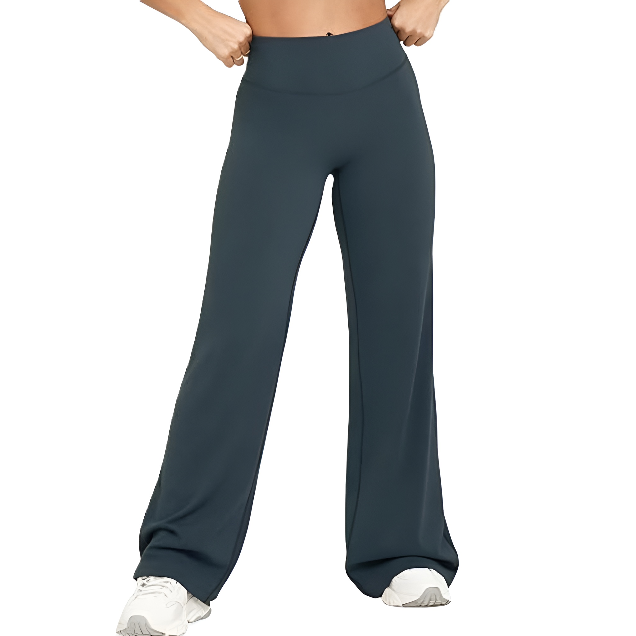 Women High Waist Straight Pants