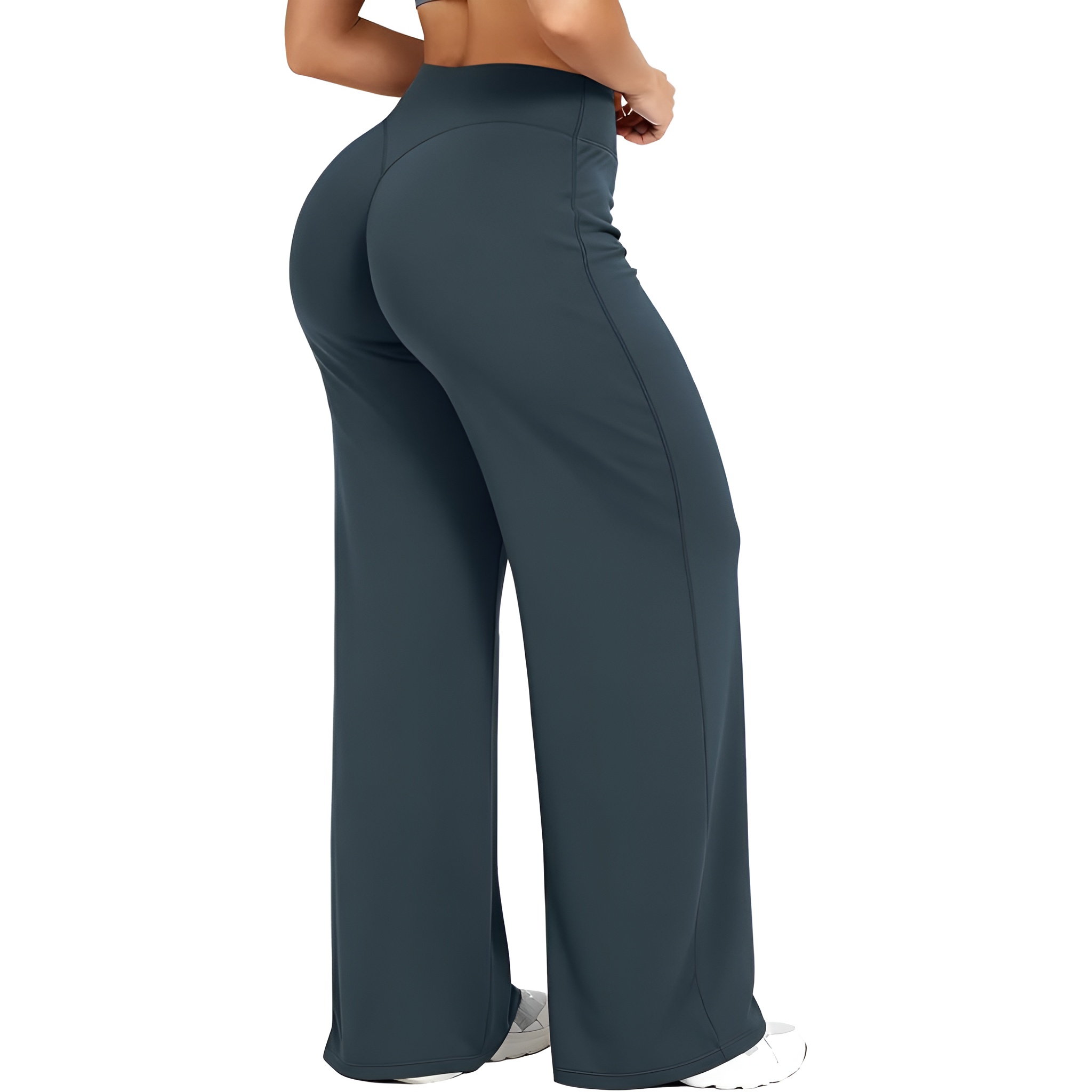 Women High Waist Straight PantsHigh Rise Loose Fit Casual Pants For Women - Image 5
