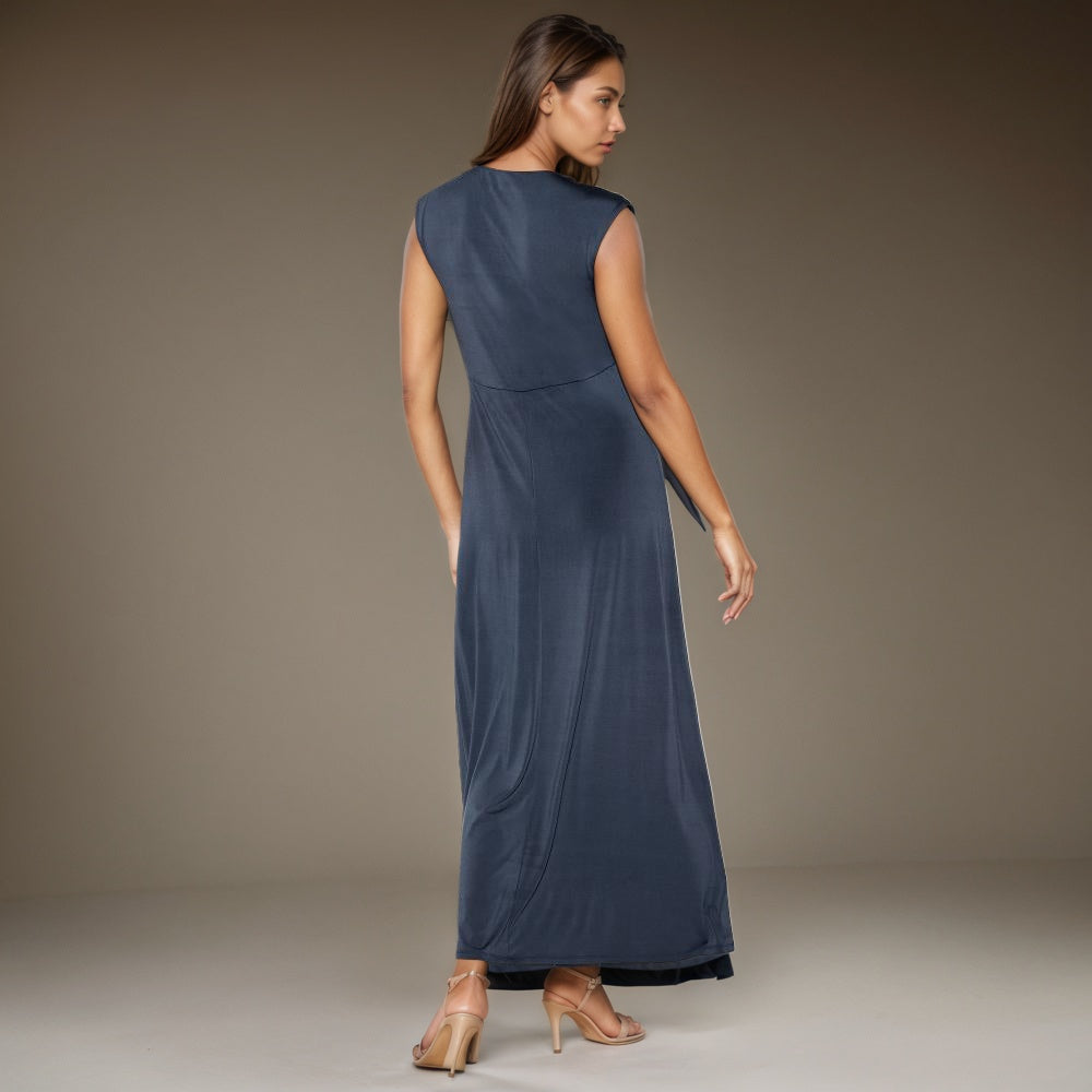 Sleeveless Twist Waist Maxi Dress-My Comfy Pant