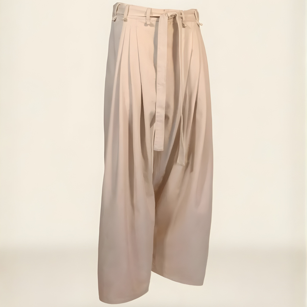 Wide Fit Pleated Trousers For Comfortable Everyday Wear