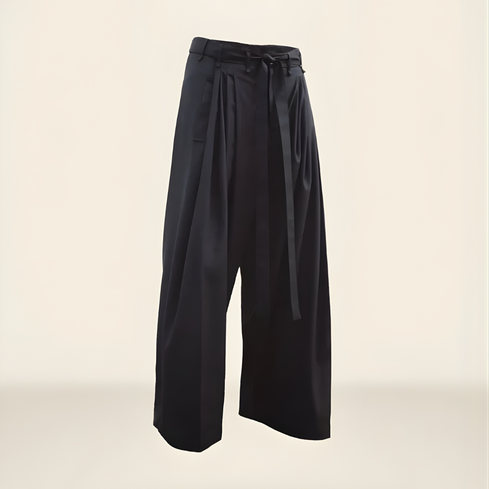 Wide Fit Pleated Trousers For Comfortable Everyday Wear