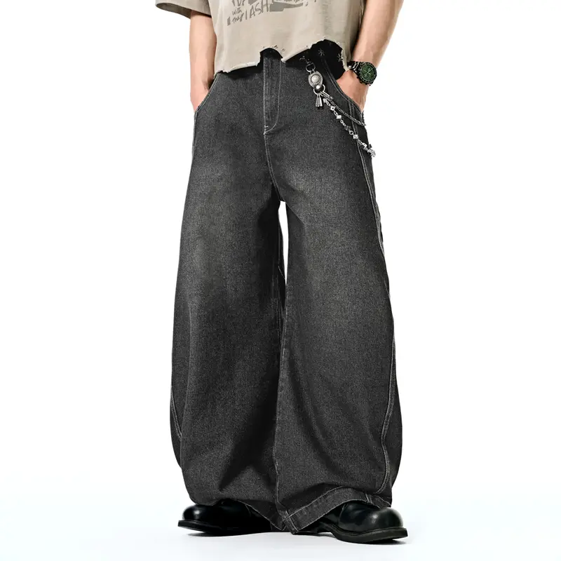 Baggy Wide Fit Cargo Streetwear Jeans For Men