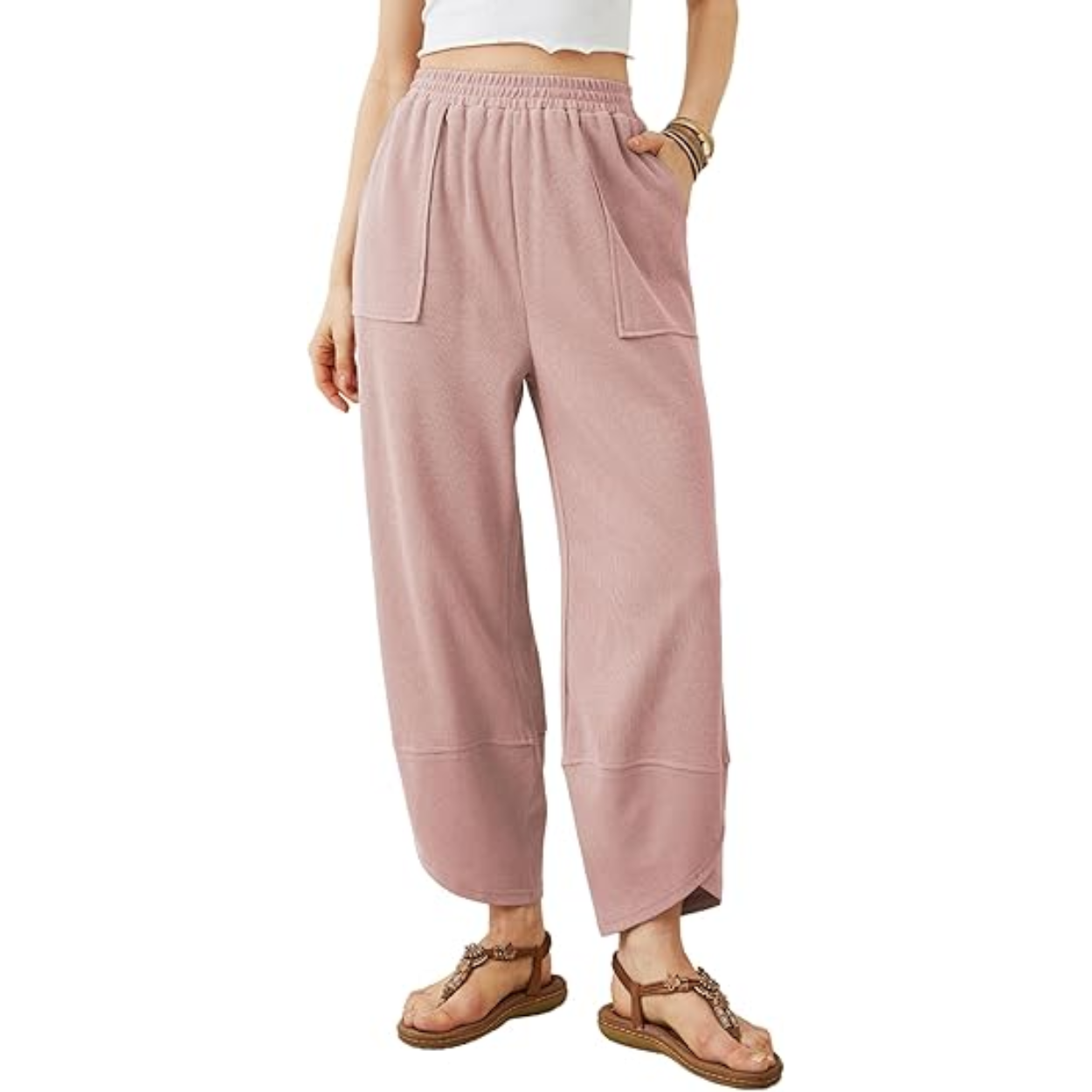 Casual Harem Pants With Pockets And Loose Palazzo Style For Women
