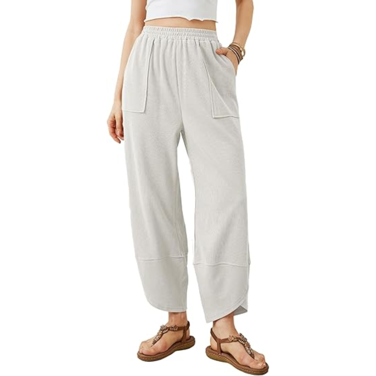 Casual Harem Pants With Pockets And Loose Palazzo Style For Women