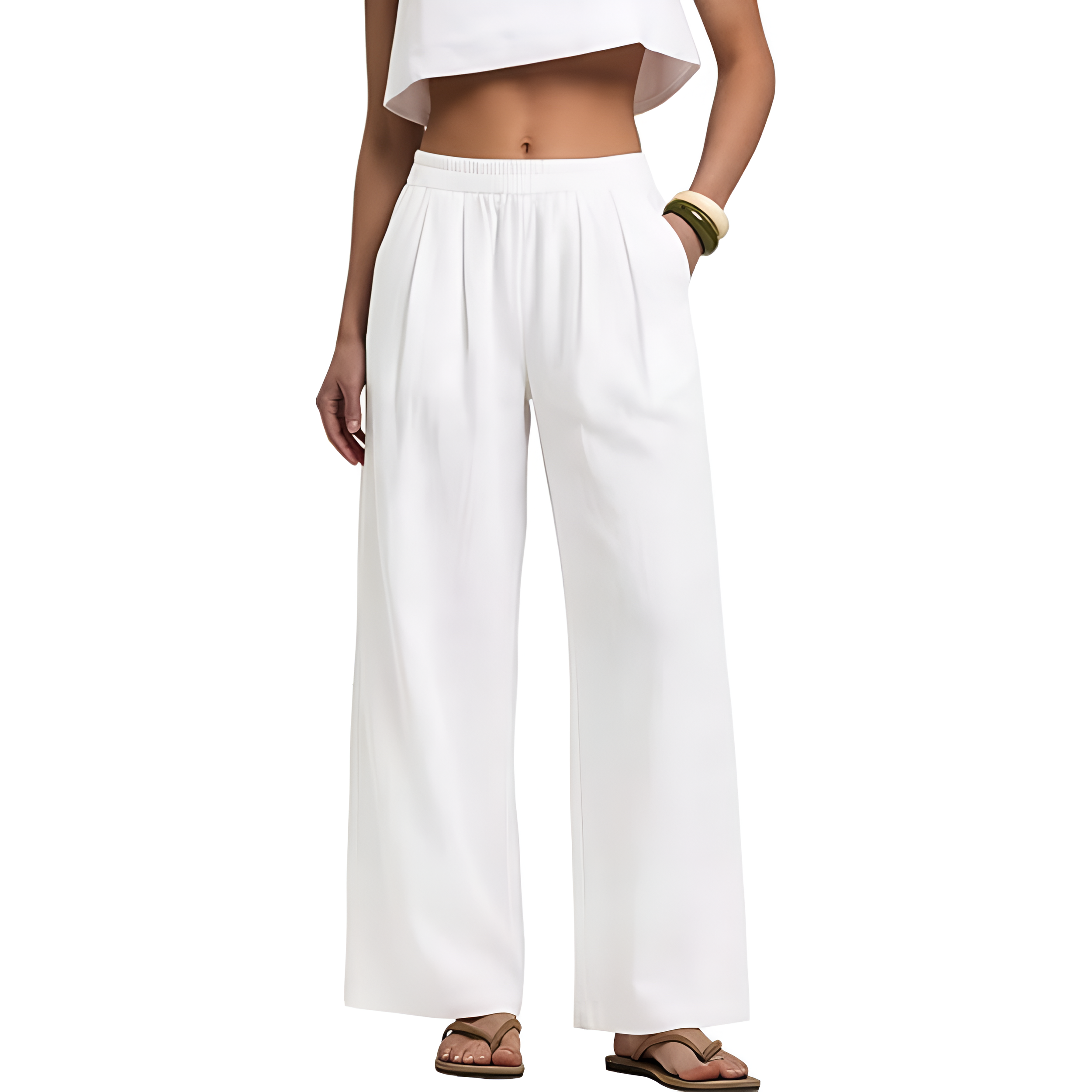 Wide Palazzo Casual Travel Trousers For Women