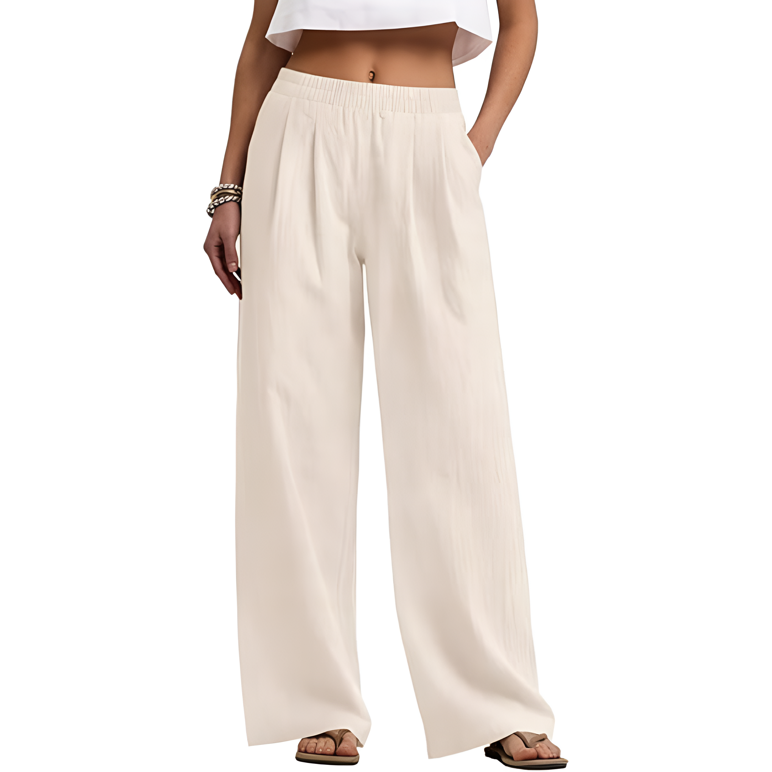 Wide Palazzo Casual Travel Trousers For Women