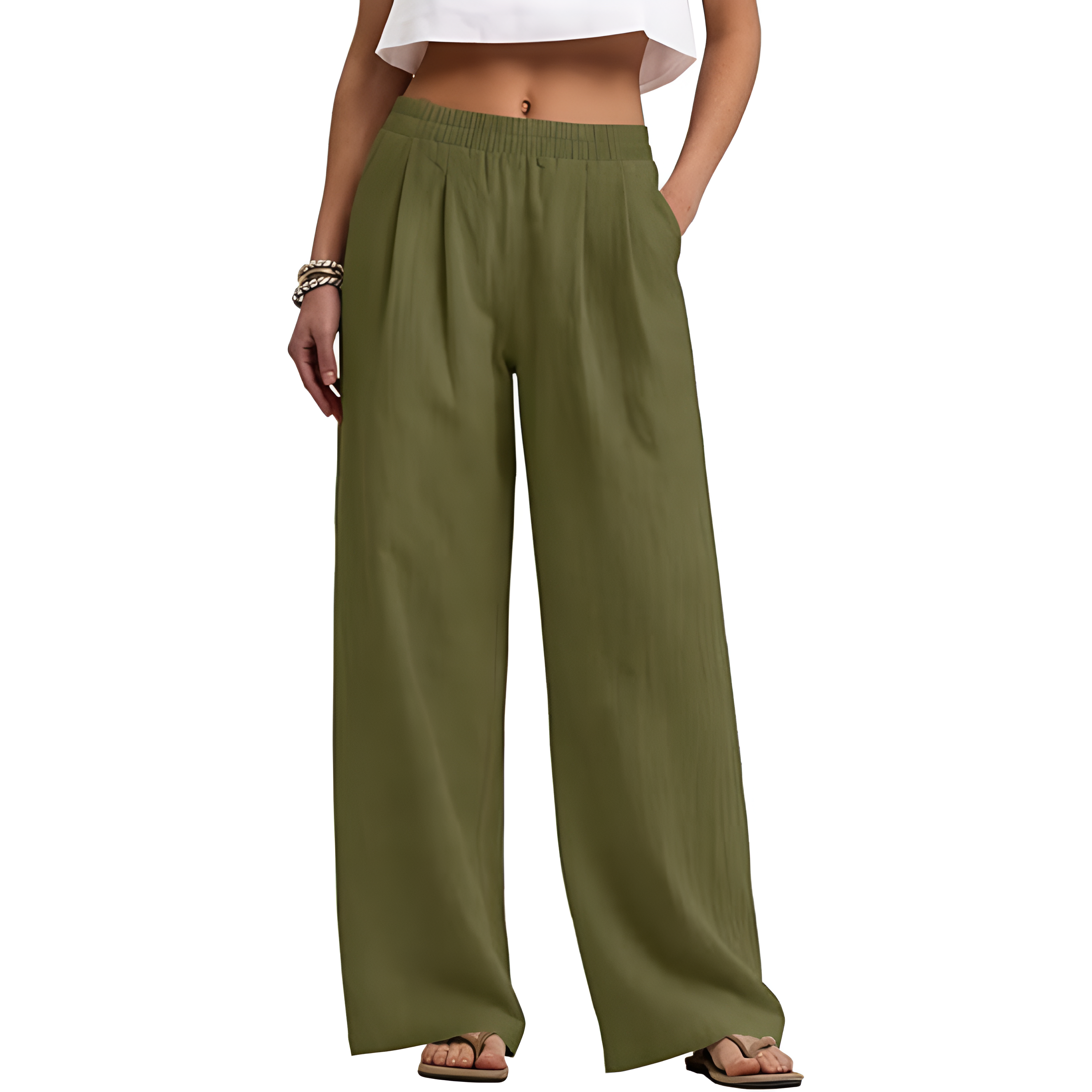 Wide Palazzo Casual Travel Trousers For Women