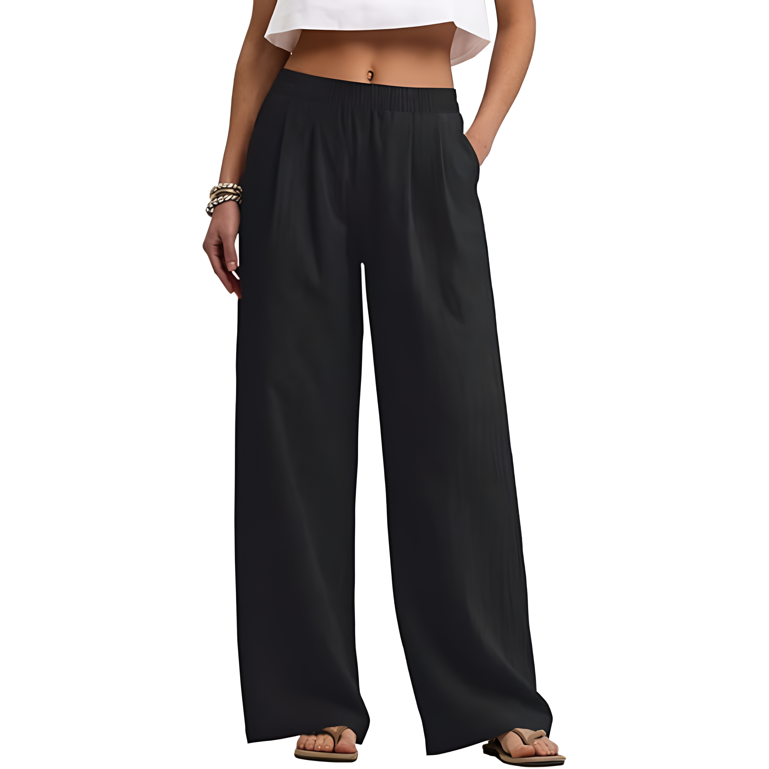Wide Palazzo Casual Travel Trousers For Women