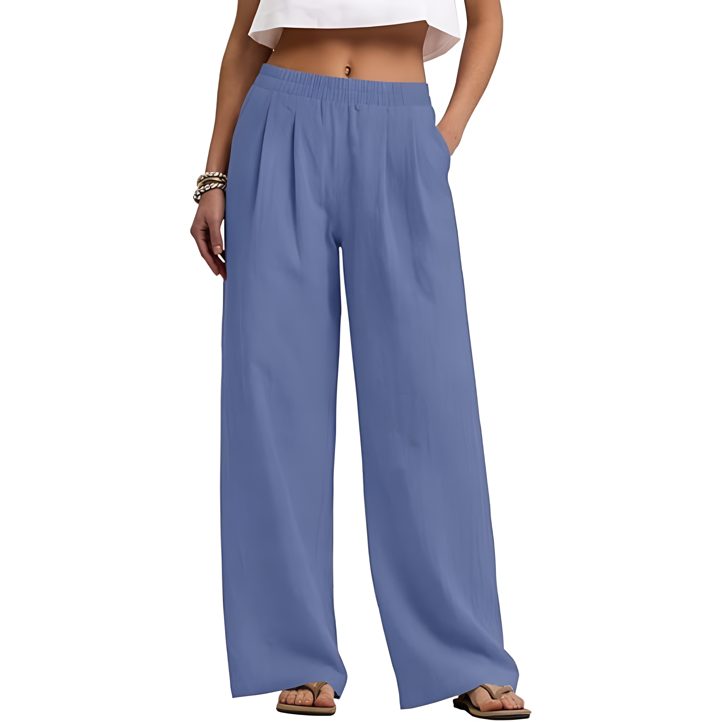 Wide Palazzo Casual Travel Trousers For Women