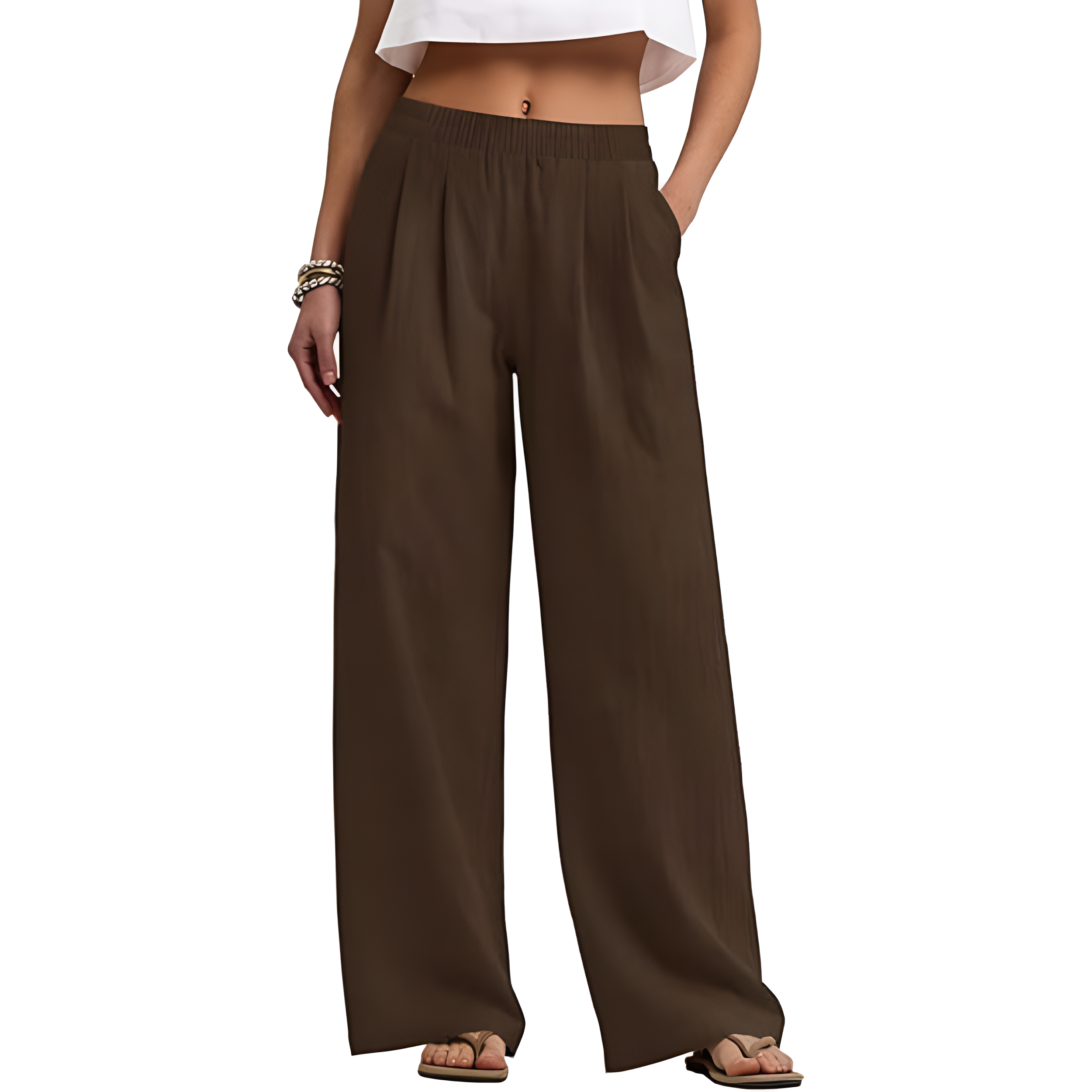 Wide Palazzo Casual Travel Trousers For Women
