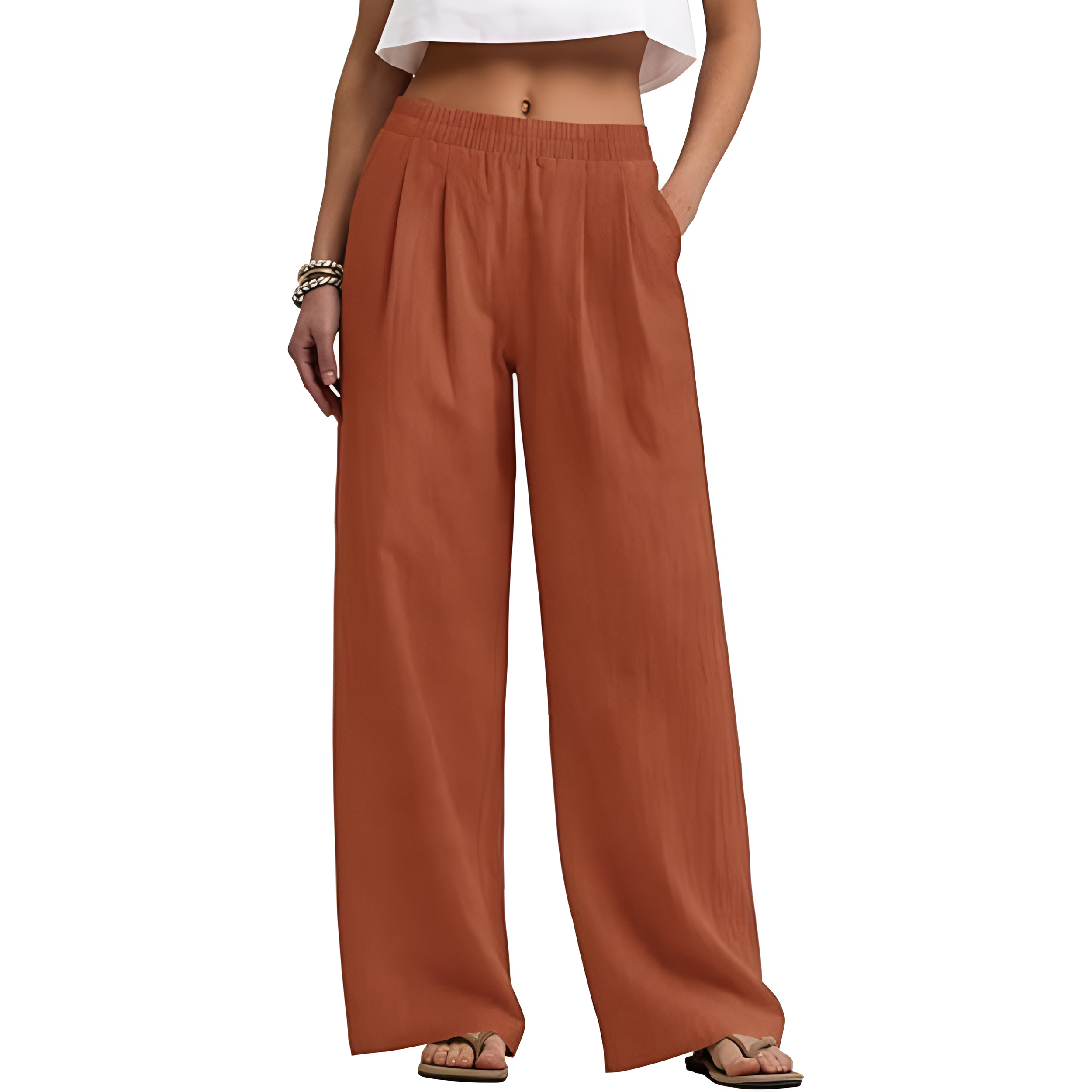Wide Palazzo Casual Travel Trousers For Women