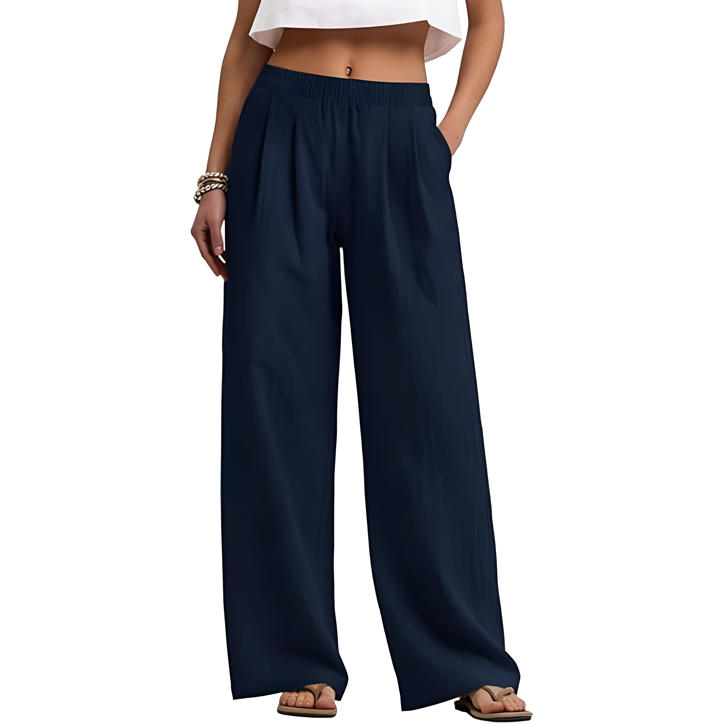 Wide Palazzo Casual Travel Trousers For Women