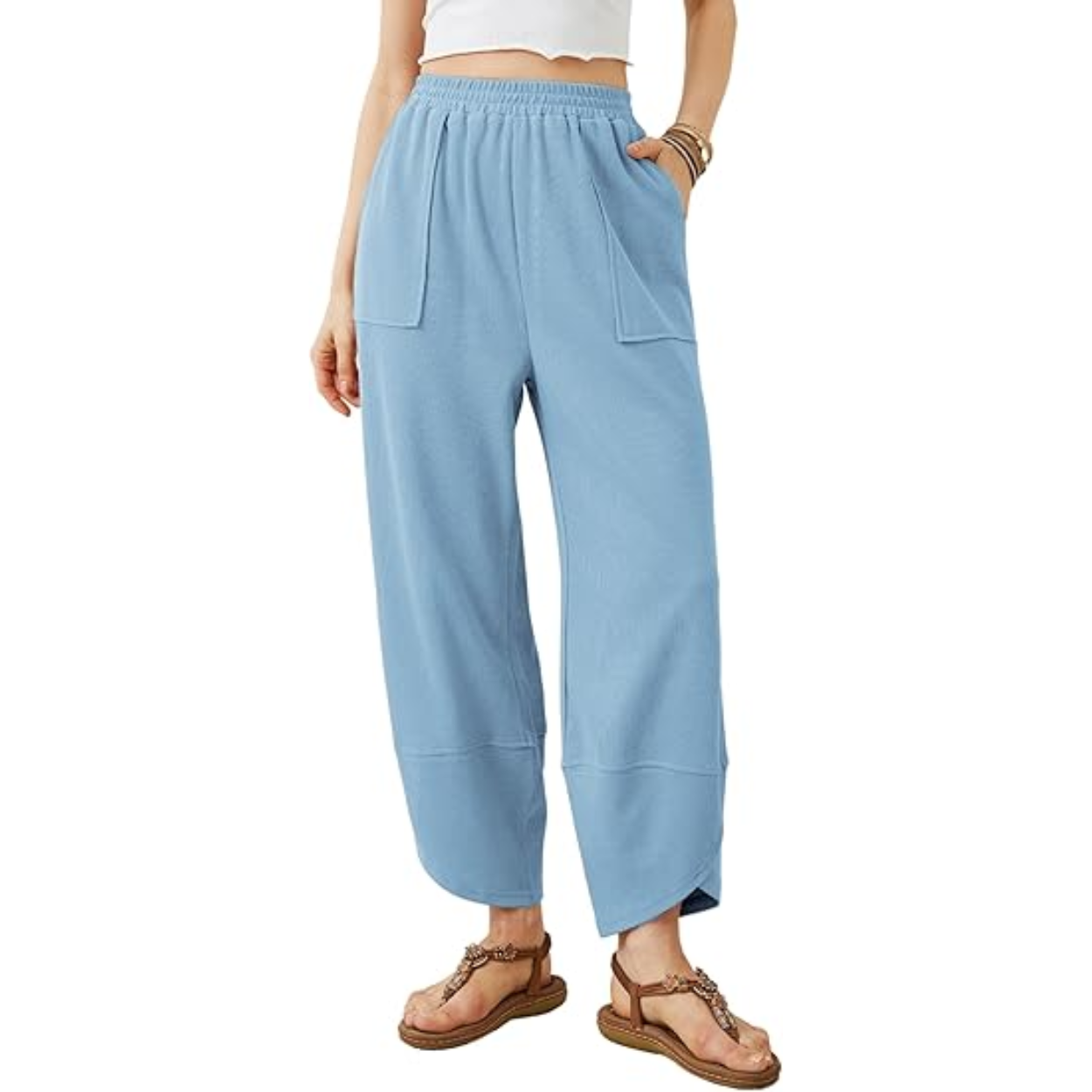 Casual Harem Pants With Pockets And Loose Palazzo Style For Women