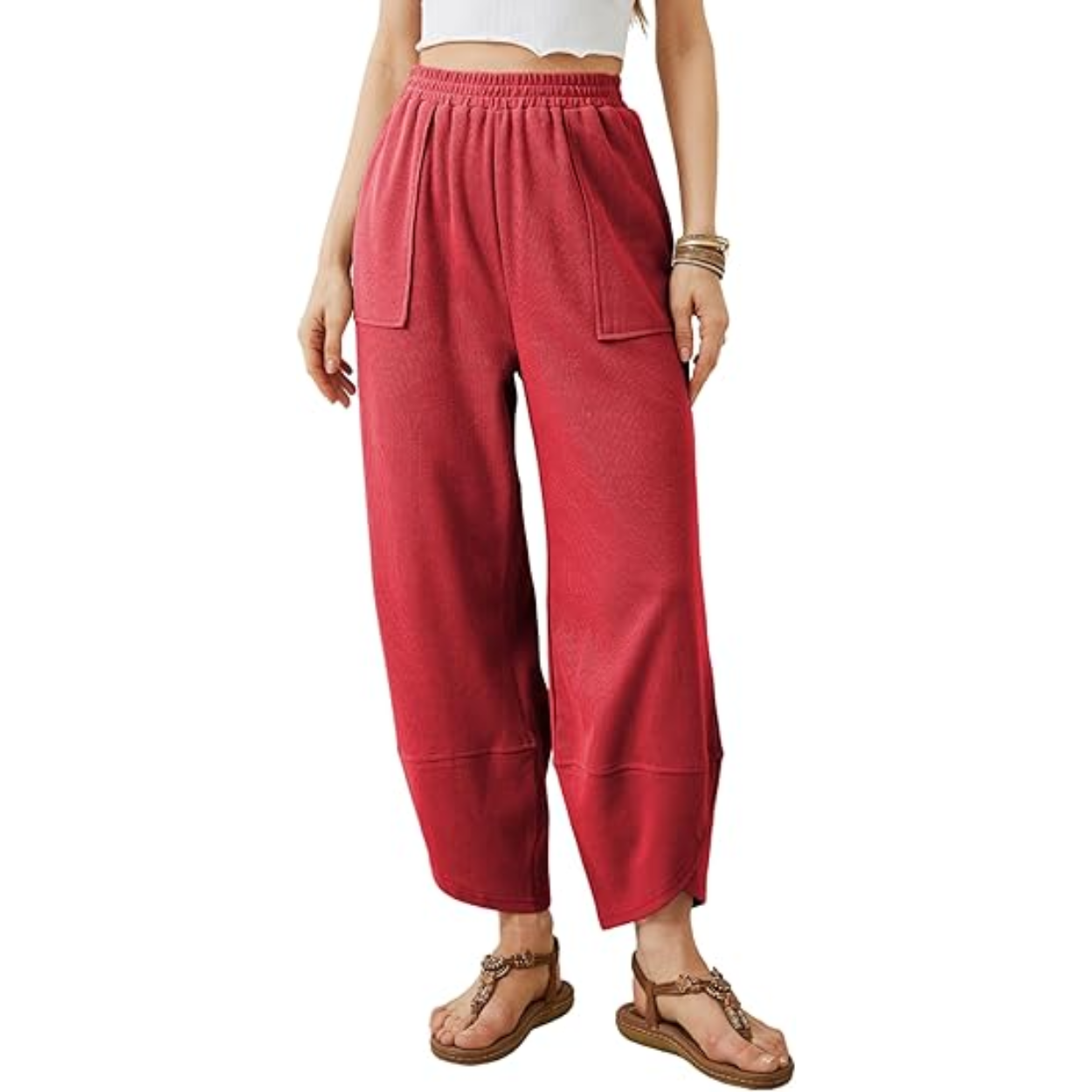 Casual Harem Pants With Pockets And Loose Palazzo Style For Women