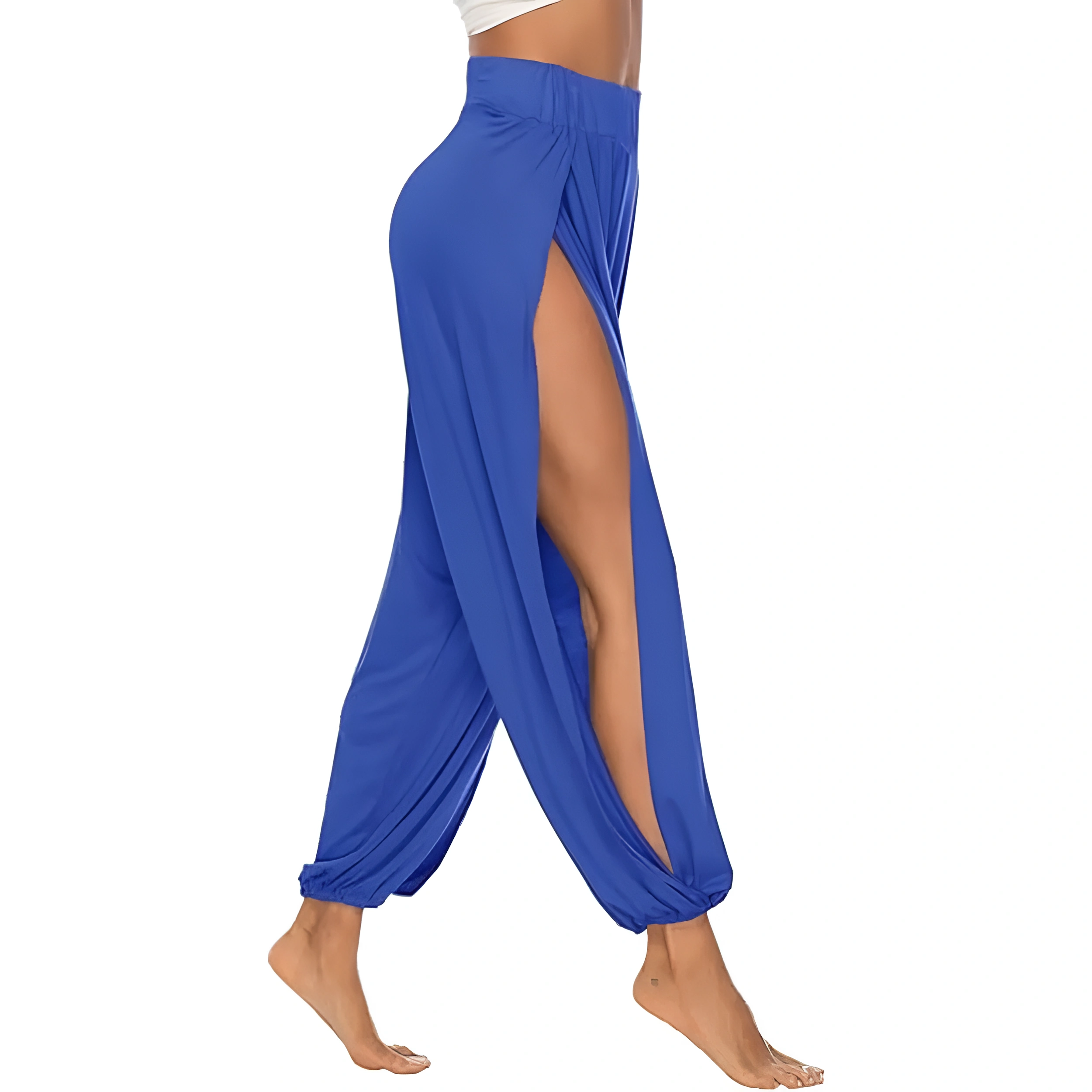 High Slit Harem Pants With Hippie Style And Flowy Fit For Women
