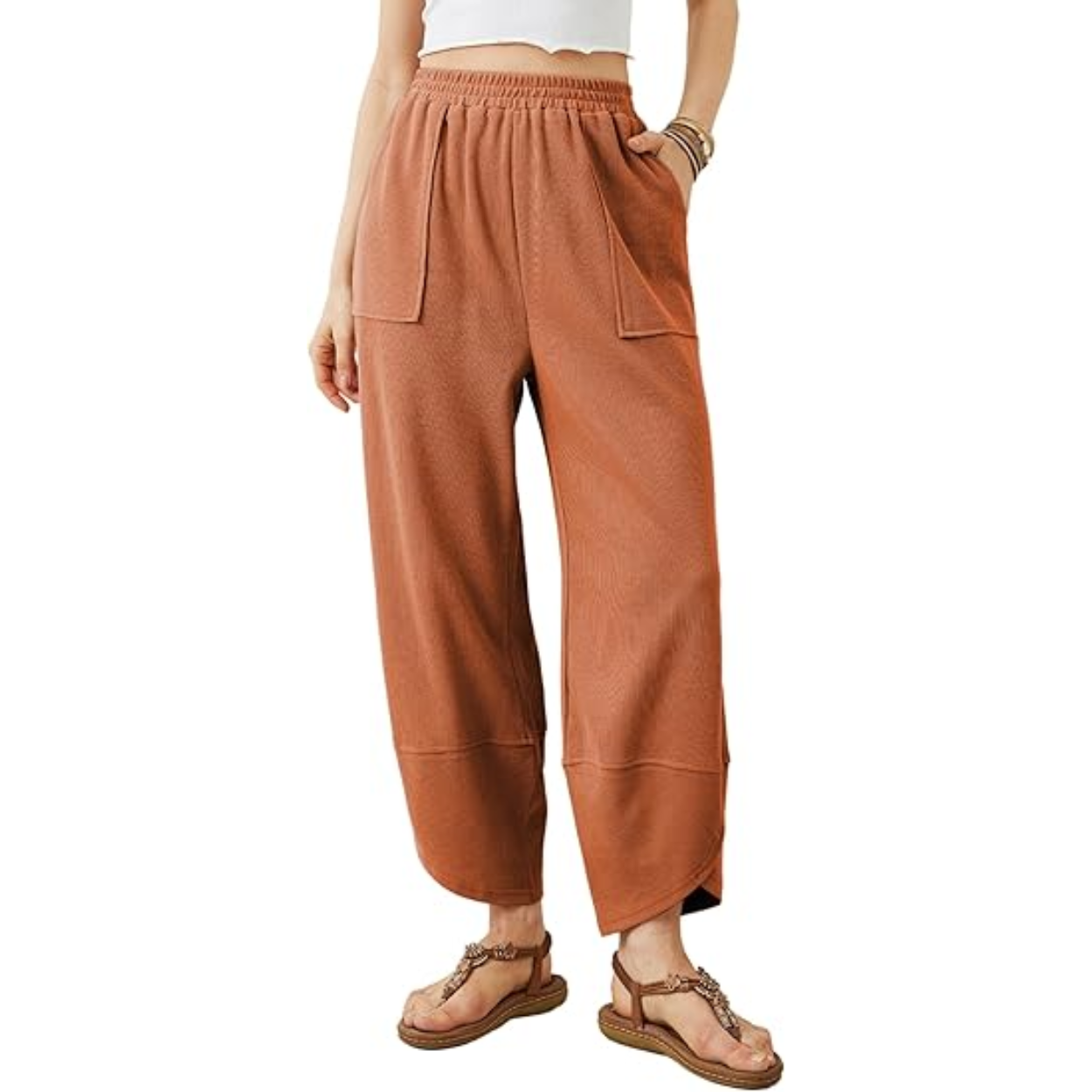 Casual Harem Pants With Pockets And Loose Palazzo Style For Women