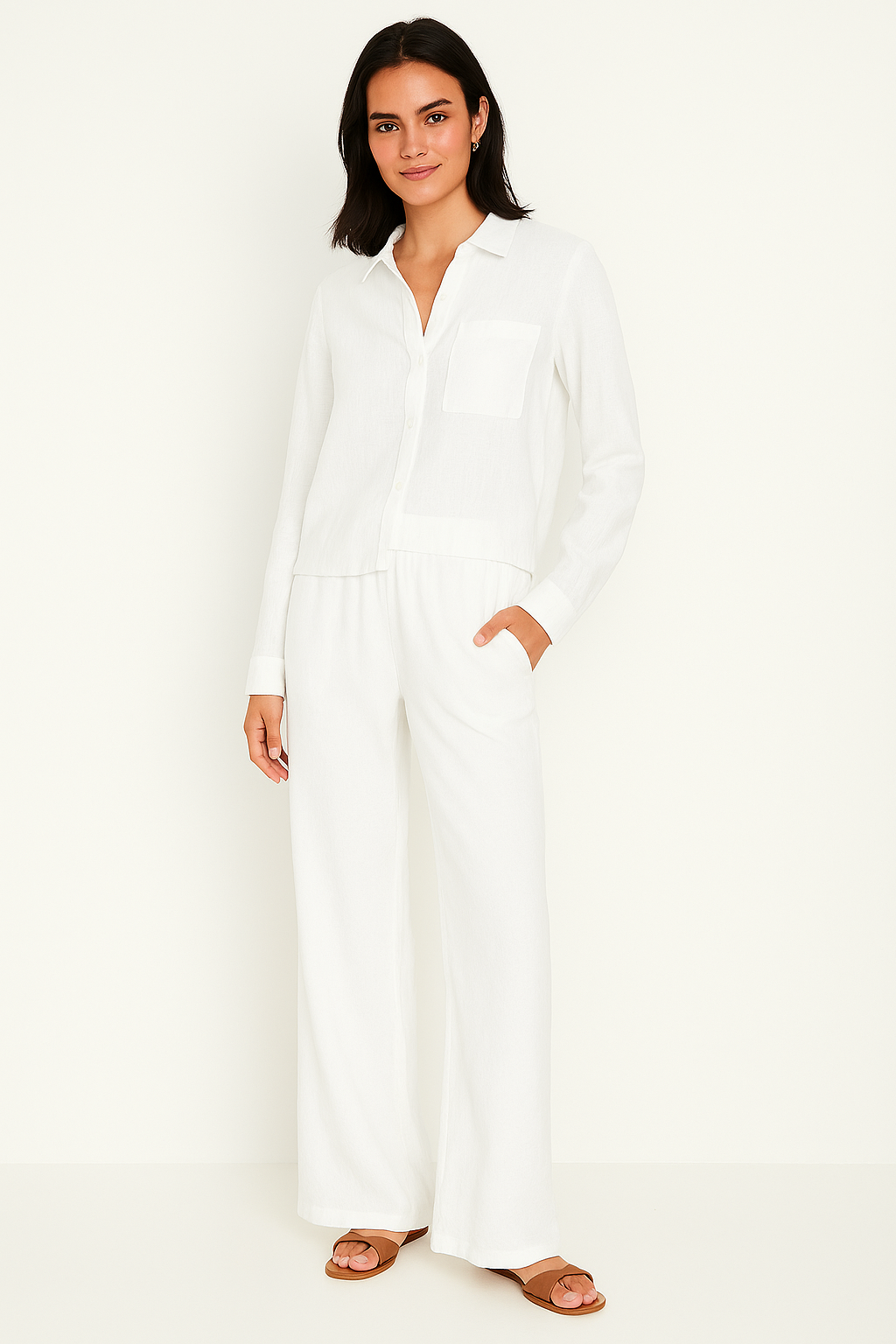 Casual High Rise Wide Length Pants-My Comfy Pant