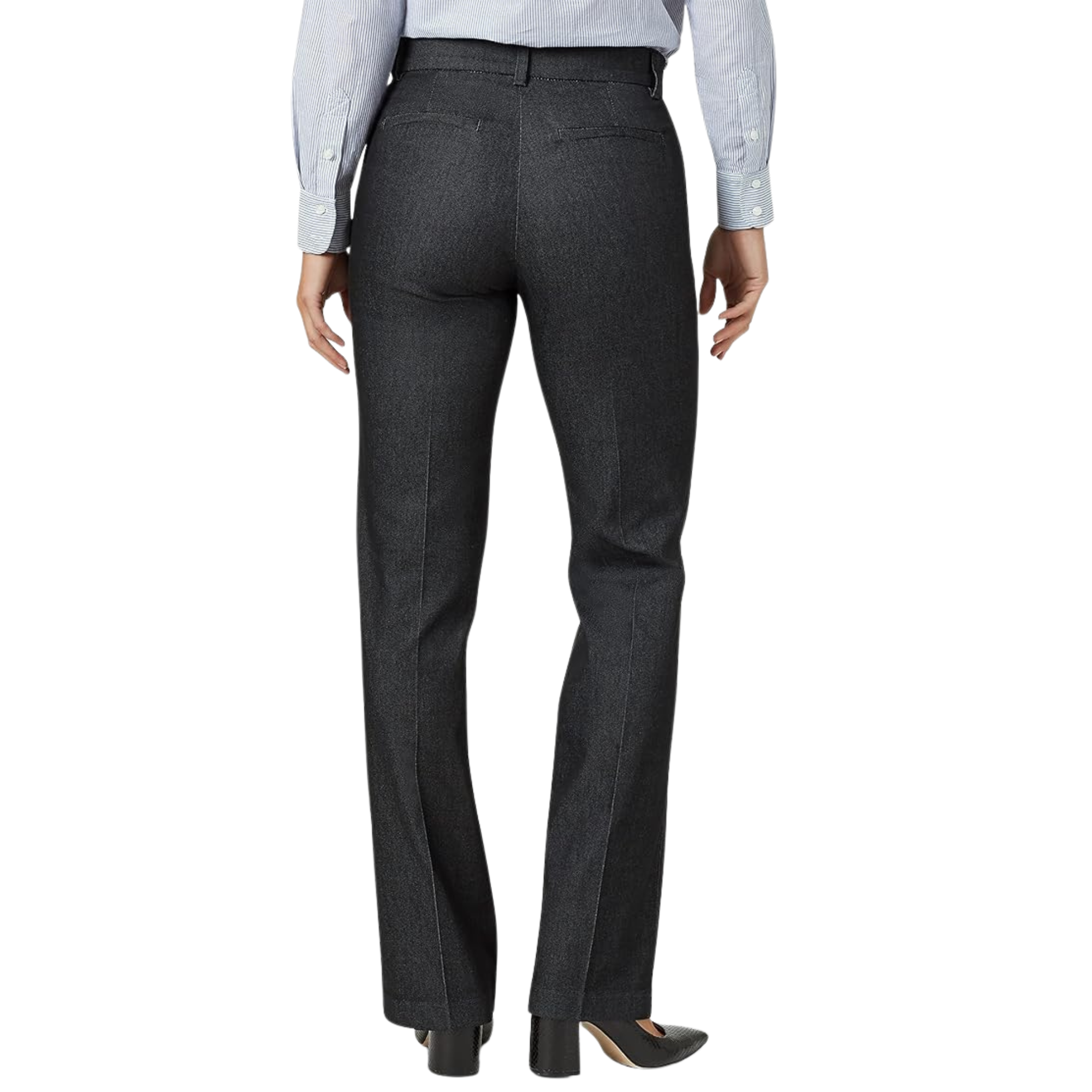 Mid Rise Regular Fit Work Trousers Pants For Women