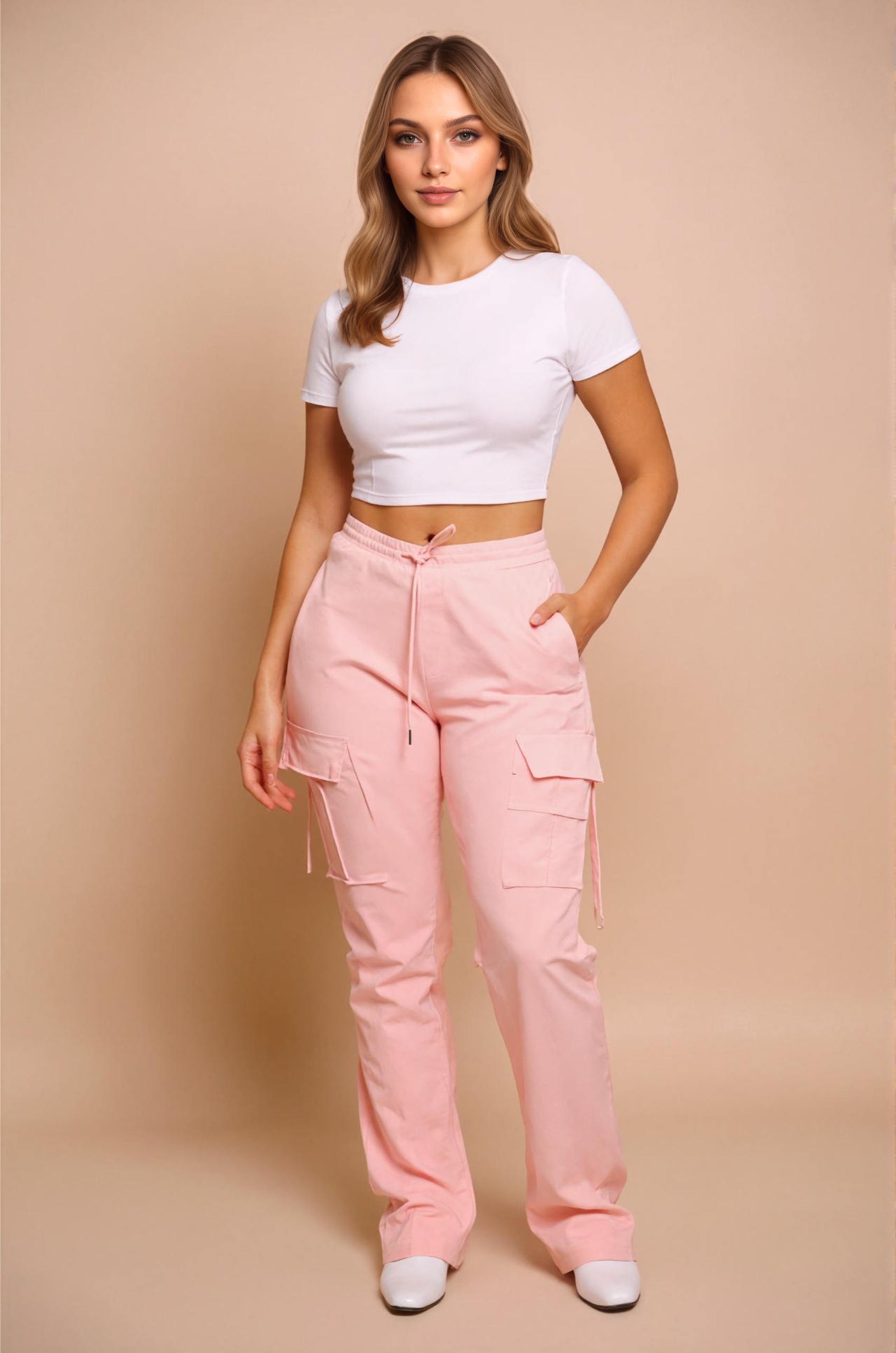 Cargo Style Loose Fit Trousers