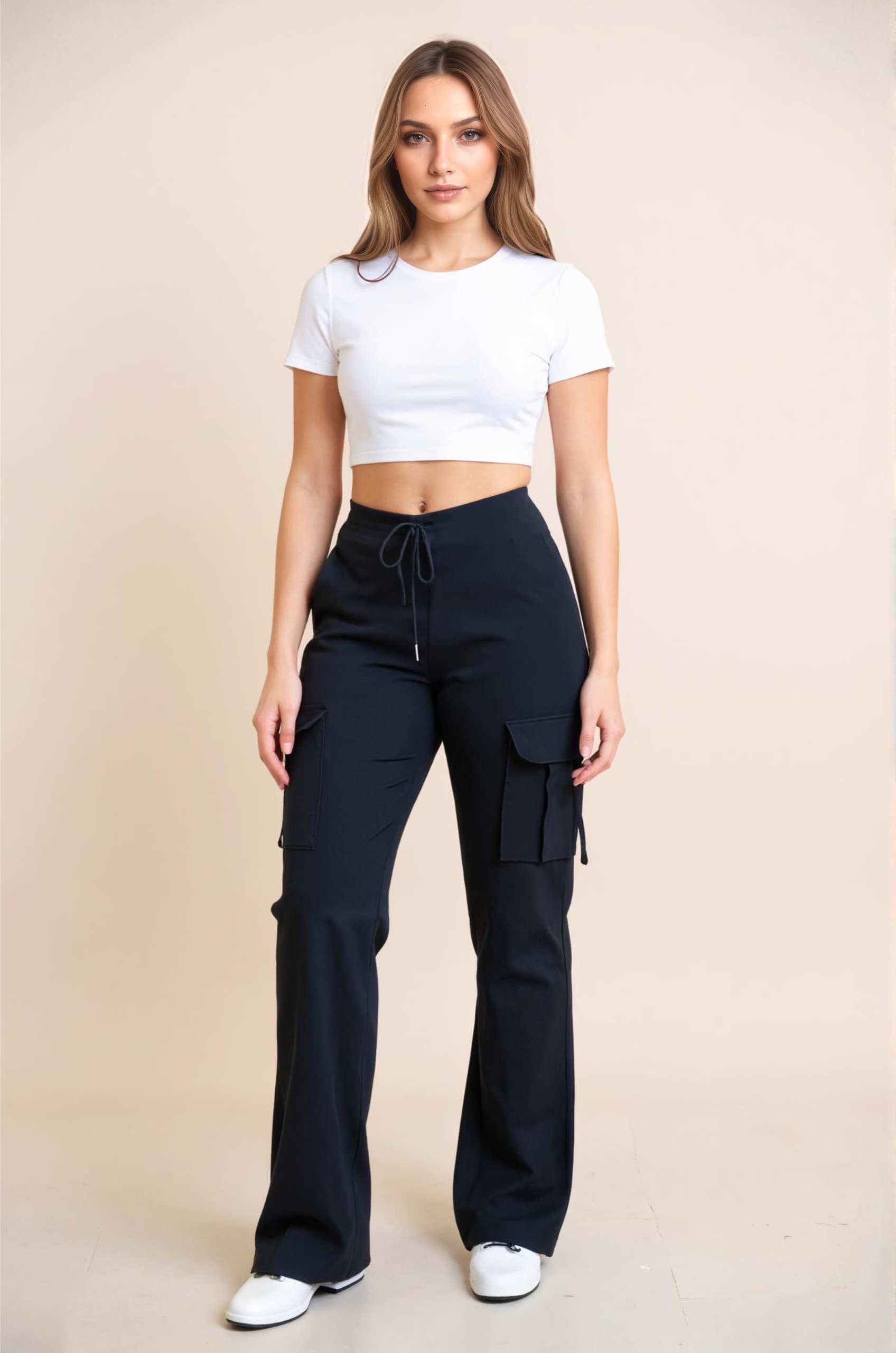 Cargo Style Loose Fit Trousers