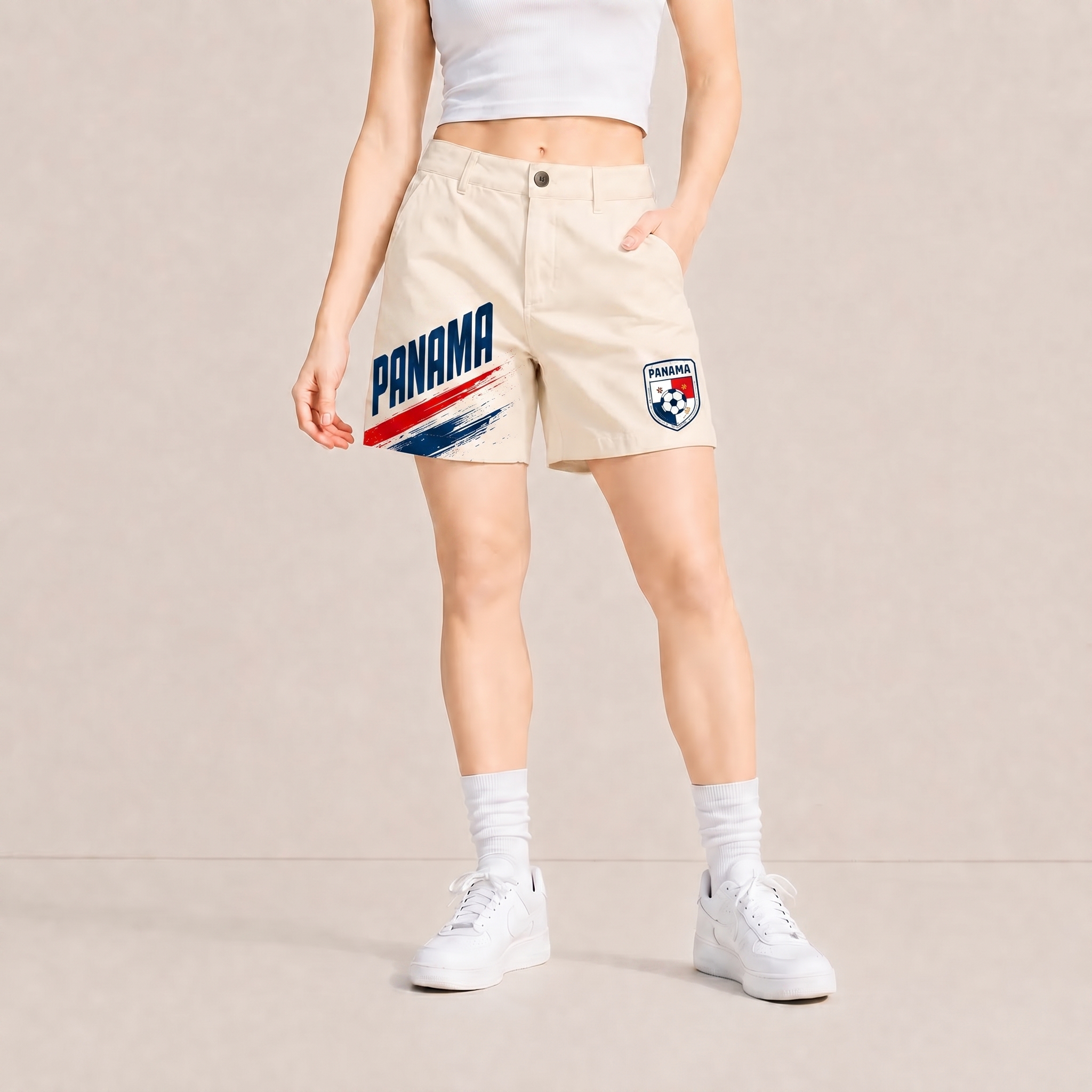 World Cup 2026 Panama Football Fan Printed Twill Shorts