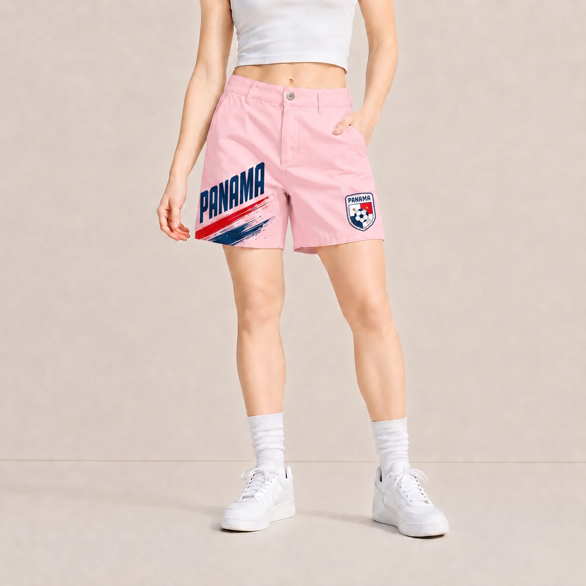 World Cup 2026 Panama Football Fan Printed Twill Shorts