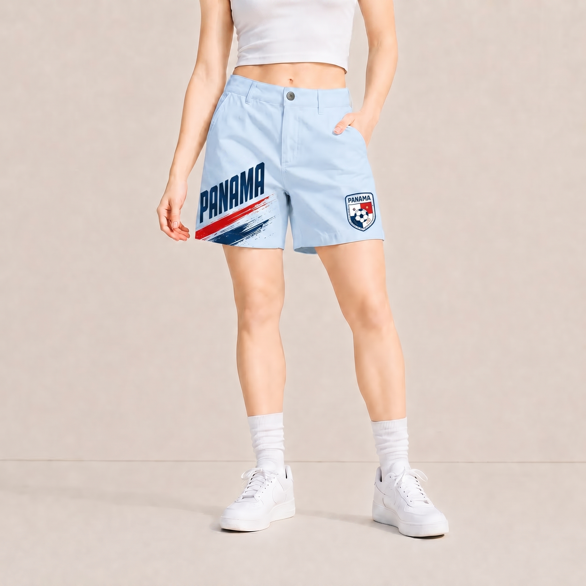 World Cup 2026 Panama Football Fan Printed Twill Shorts