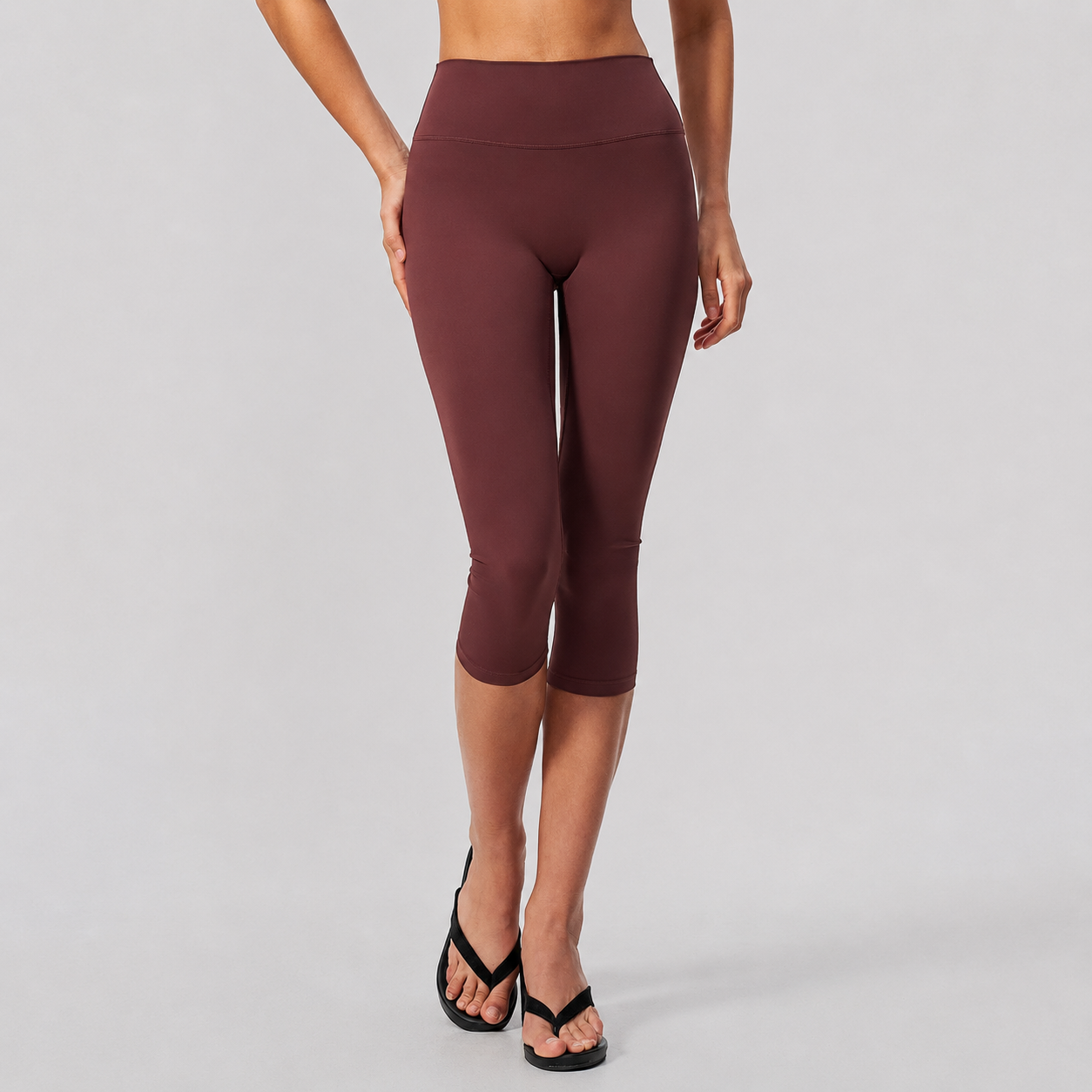 Cropped Stretch Leggings with Supportive Fit for Women