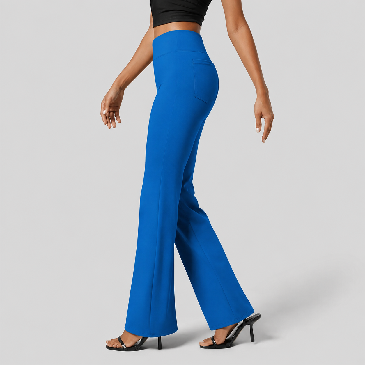 Casual Flare Work Pants With Pocket For Women 