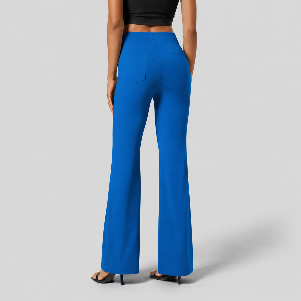 Casual Flare Work Pants With Pocket For Women 