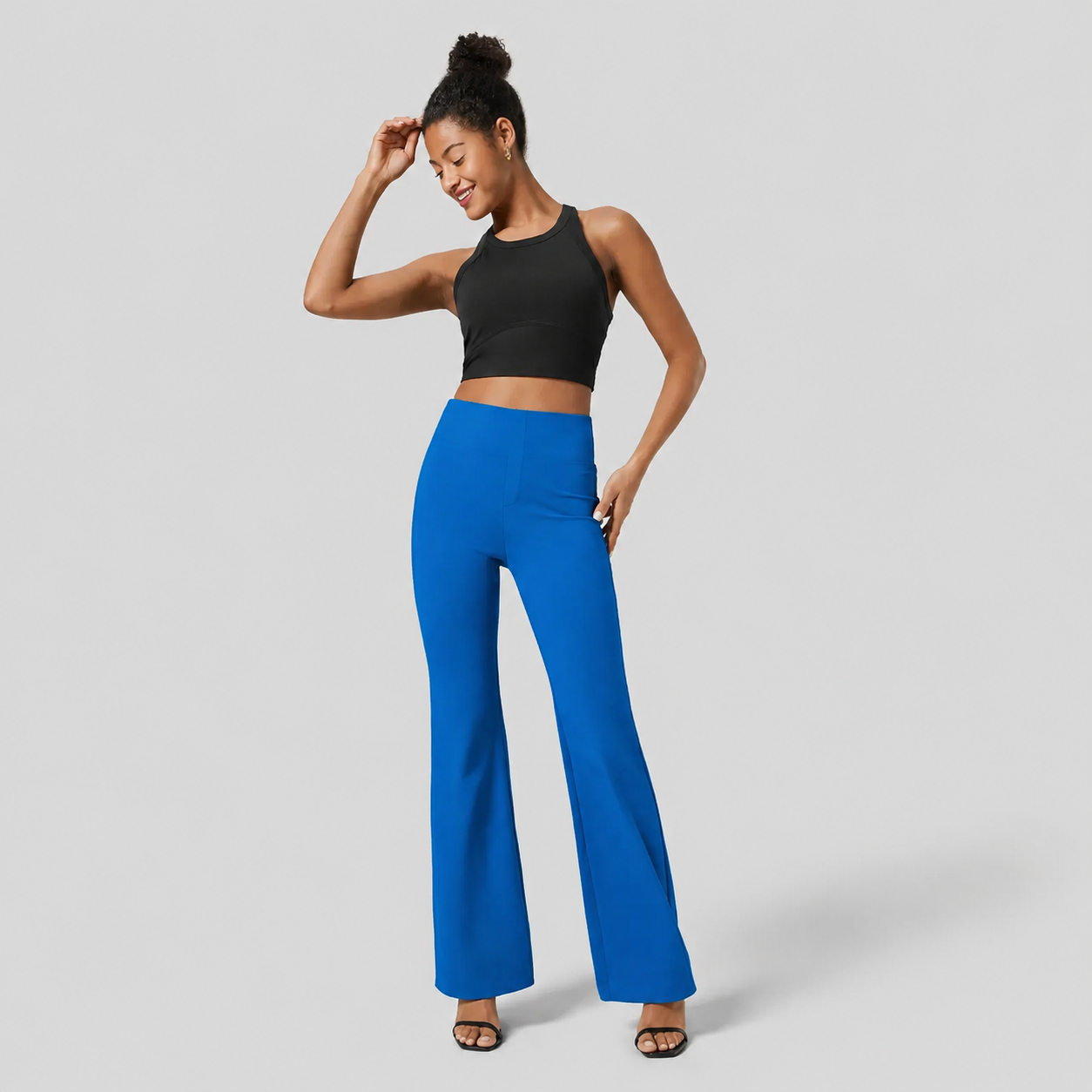 Casual Flare Work Pants With Pocket For Women 