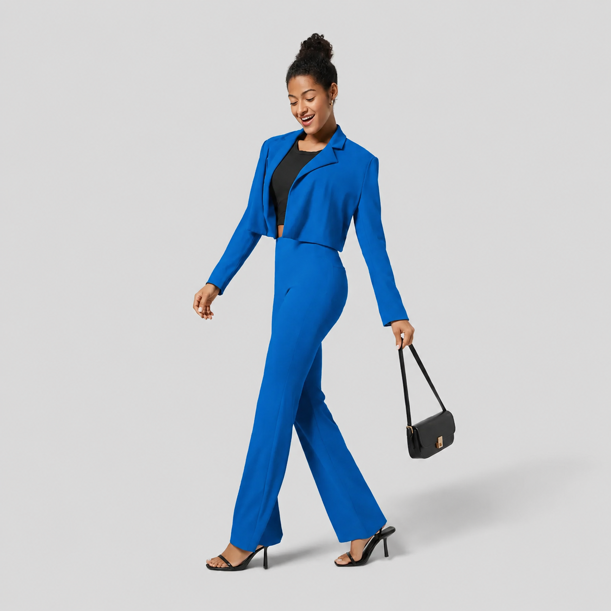 Casual Flare Work Pants With Pocket For Women 