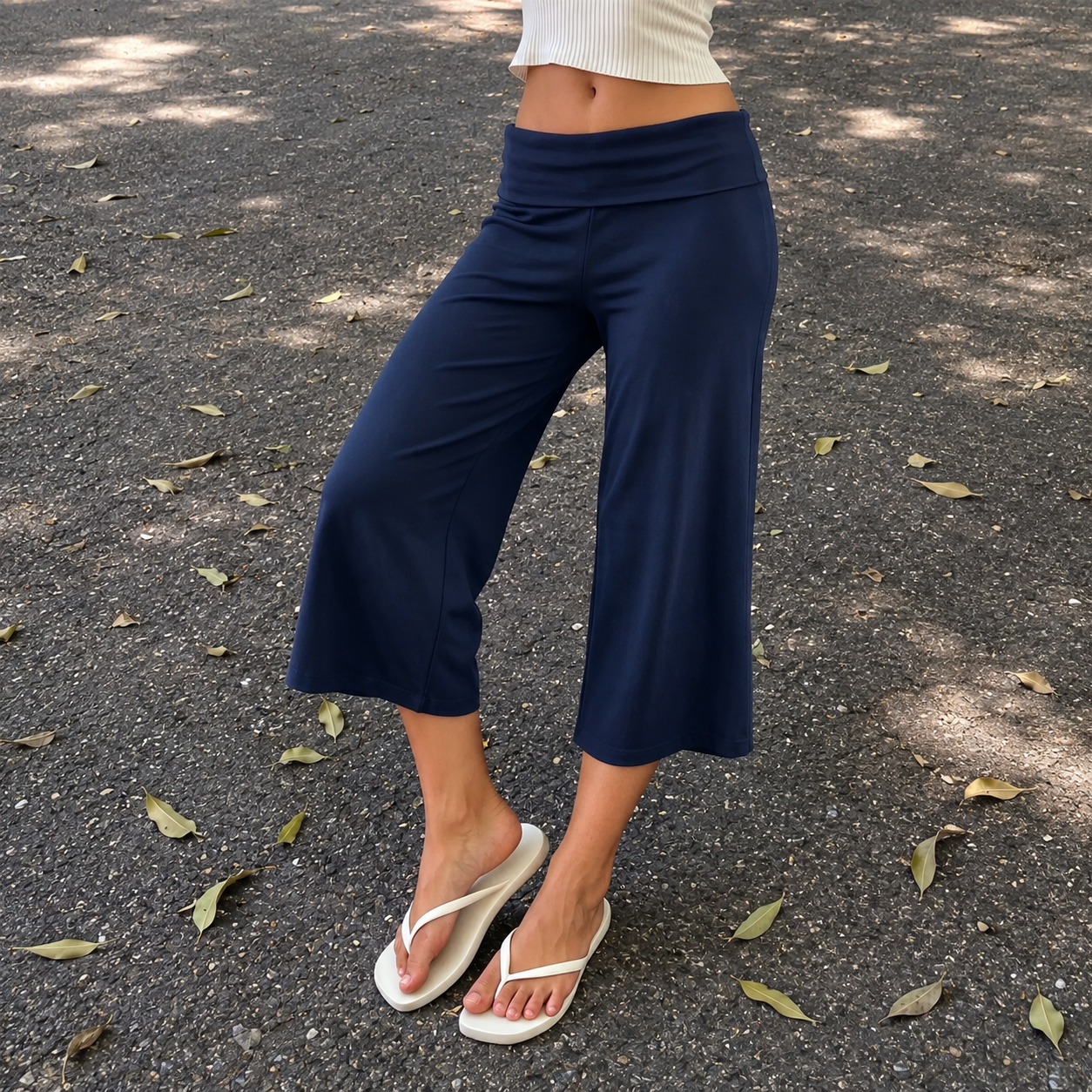 Casual Loose Fit Capri Pants For Women