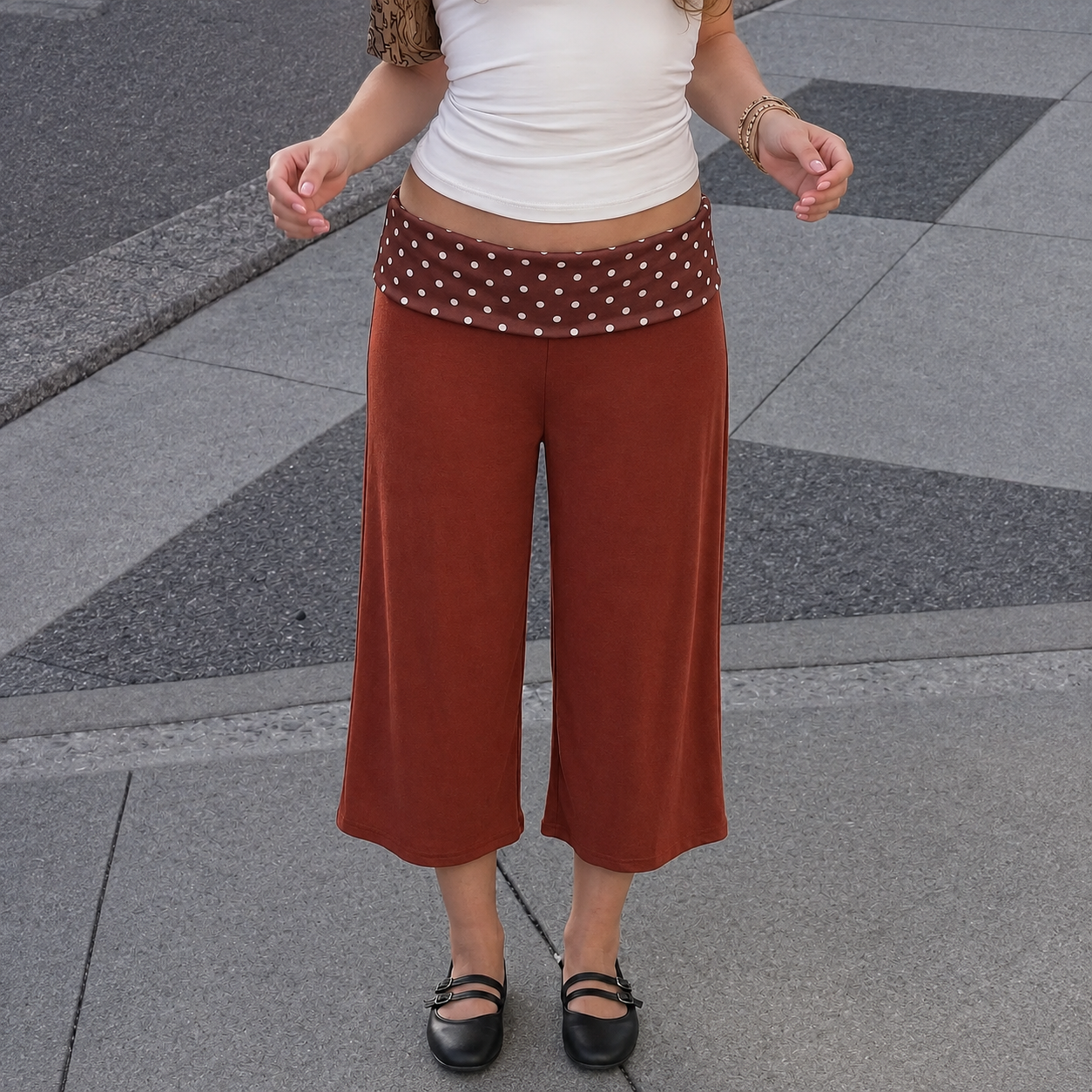 Casual Loose Fit Capri Pants For Women