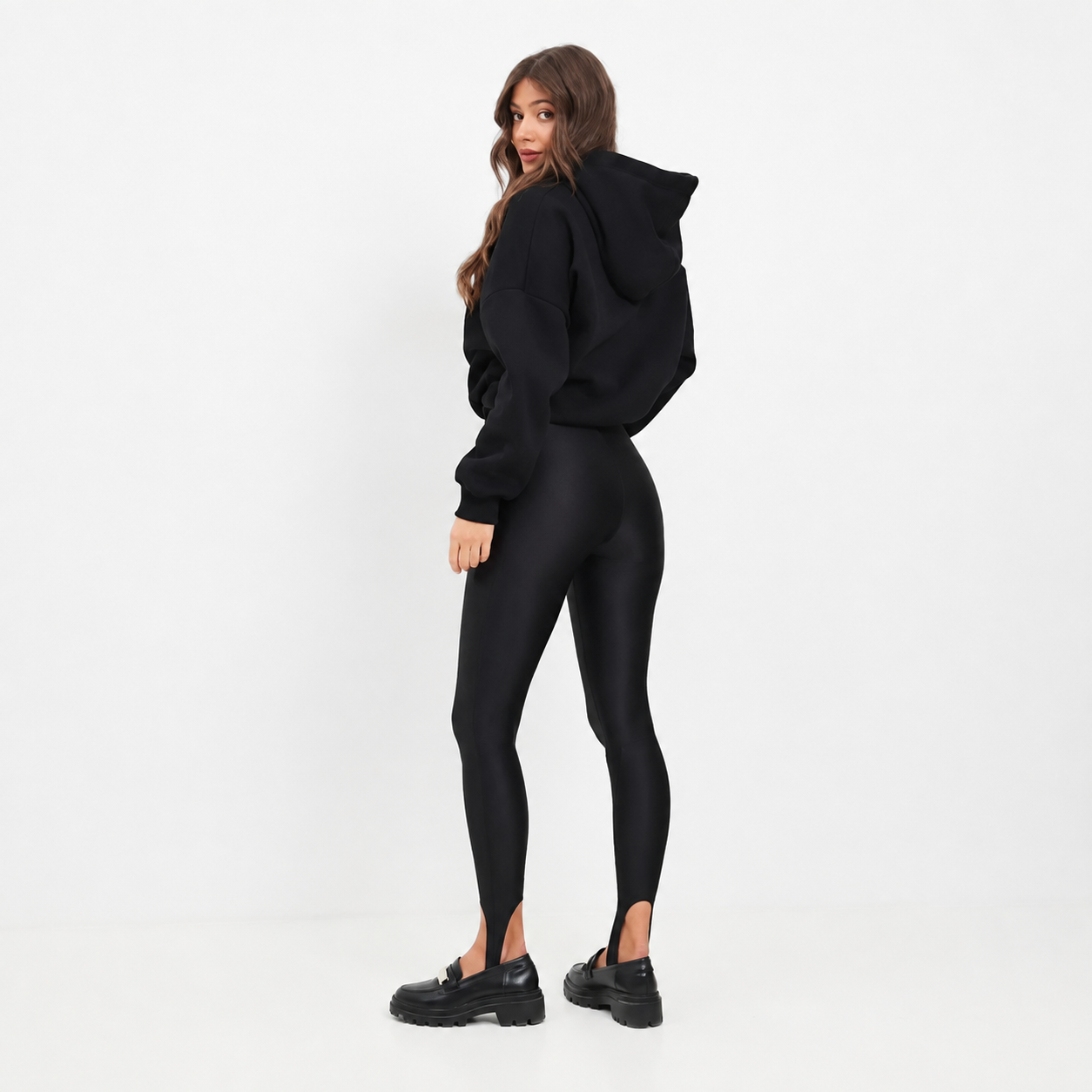 Casual Fitted And Stretchable Glossy Ankle Pants For Women
