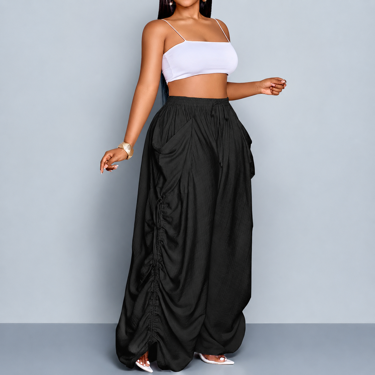 Casual Plus Size Loose Fit Pants For Women